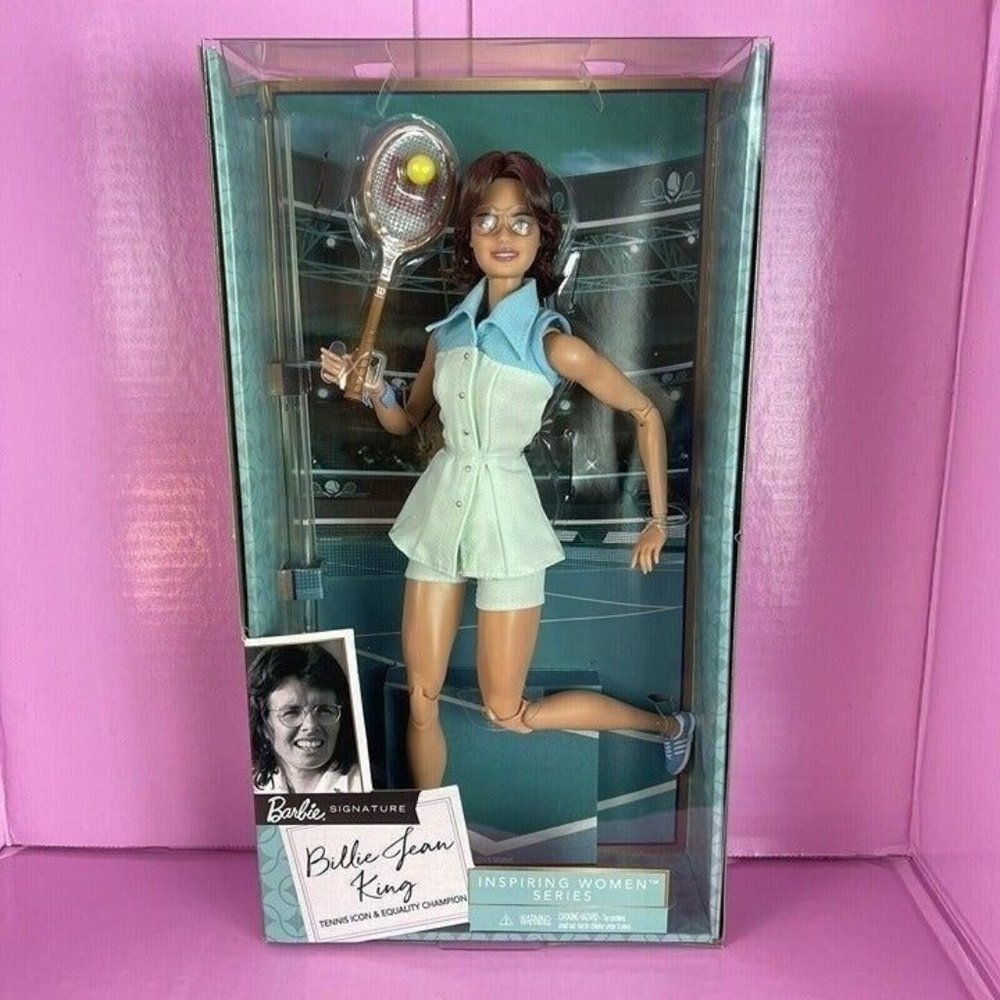 Barbie Inspiring Women Series Doll Billie Jean King Signature Articulated Tennis